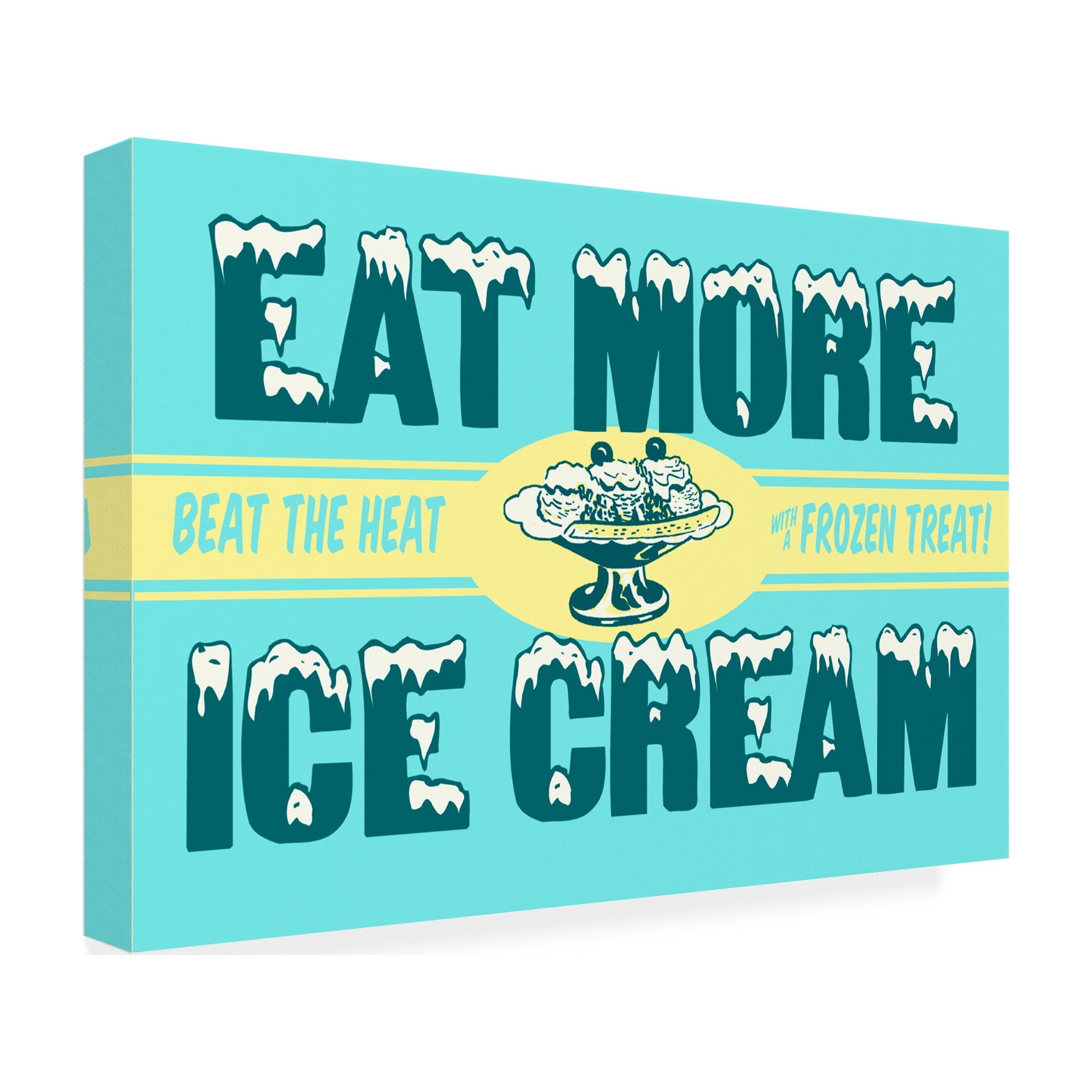 RetroPlanet 'Eat More Ice Cream 1' Canvas Art