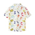 thumbnail image 6 of LittleSpring Short Sleeve Shirt Boy Hawaiian Shirts Button Down Casual Summer Clothes Cartoon Graffiti Size 6, 6 of 6