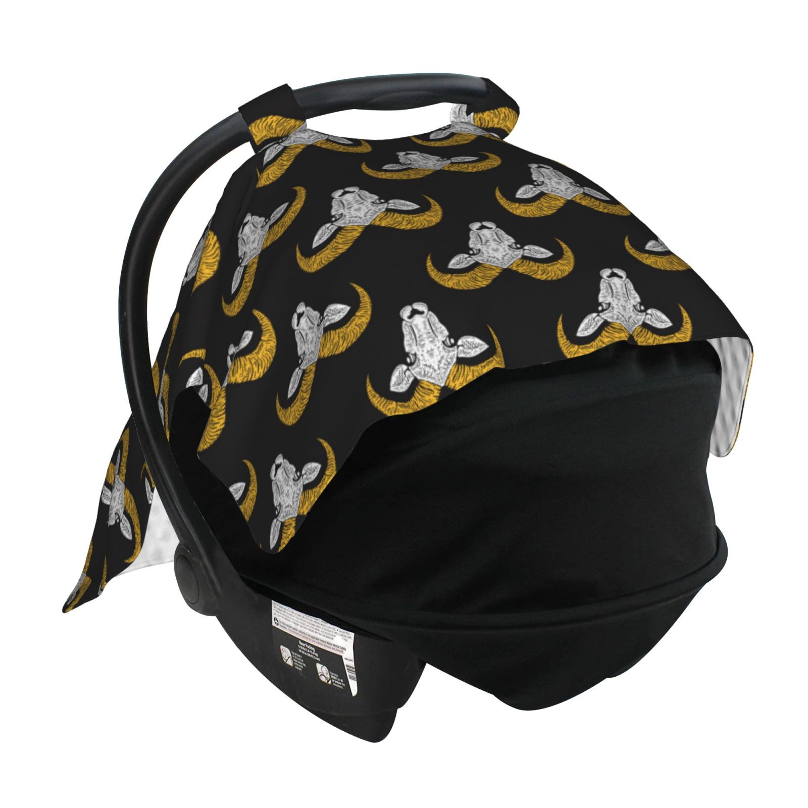 Car Seat Cover Baby - goat head cool black Breathable Infant Car Seat Cover for Baby Carseat, Lightweight Comfort Baby Essentials Must Haves Newborn Stuff for Girl Boy