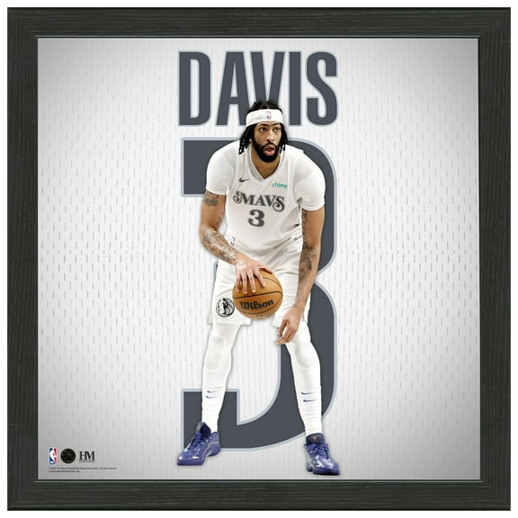 Highland Mint Anthony Davis Dallas Mavericks 13" x 13" Impact Jersey Frame