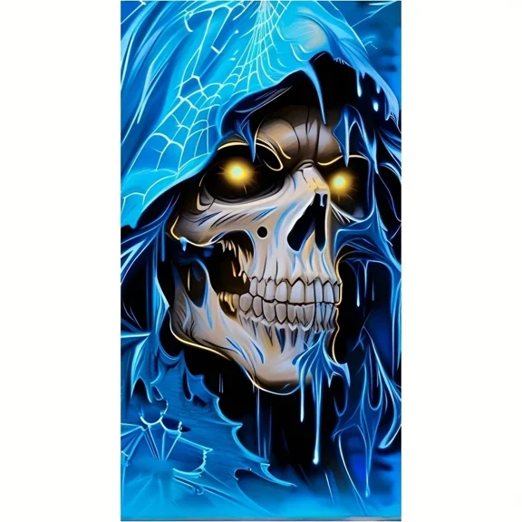 DIY 5D Diamond Painting By Number Kits Full Round Drill Horror Characters Horror Skeleton Art Rhinestone Embroidery Cross Stitch Craft for Home Wall Decoration