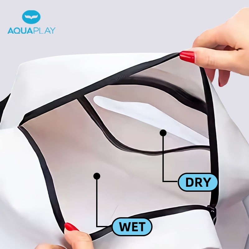 Aquaplay Waterproof bag, portable hand-held design for travel, eco-friendly PVC waterproof material without formaldehyde, dry and wet separation, with a transparent window