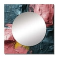 thumbnail image 2 of Designart "Jubilation In Affection Pink And Gold Canvas" Abstract Painting Gold Large Square Mirror - Square Bedroom Mirror Printed Wall Decor - Modern Square Printed Wall Mirror Art, 2 of 5