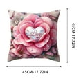 thumbnail image 3 of chaungfeng Red Rose Flowers Throw Pillow Cases Cushion Covers, Vintage Pillowcases Printed Pillow Case 18x18 Inch for Living Room Sofa Couch Car Bed Decor, 3 of 6