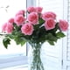 thumbnail image 1 of Simulación de rosa hidratante, decoración del hogar, accesorios de boda, flor falsa, simulación de flor, rama única, sensación de tela de seda hidratante, rosa, 1 of 5
