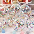 thumbnail image 3 of Globos de látex Bezente Rainbow Multicolor Confeti 30 cm 60 unidades, 3 of 7