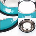 thumbnail image 3 of 2PCS Pet Cat Bowl with 2 Food Scoops Stainless Steel Non-slip Water Food Bowl For Cat, 3 of 11