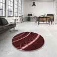 thumbnail image 3 of Ahgly Company Indoor Square Patterned Brown Red Area Rugs, 4' Square, 3 of 6