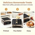 thumbnail image 5 of Electric Poffertjes Maker, 950W Commercial Grade Pancake Pan with Precise Temperature Control for Home Breakfast Outdoor Events, 5 of 9