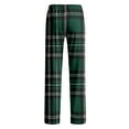 thumbnail image 4 of Dwelliawo Plaid Pants for Men Comfy Lounge Pants Matching Casual Pjs Christmas Buffalo Plaid Bottoms Cute Checke Drawstring Sweatpants Dark Green M, 4 of 6