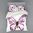 thumbnail image 1 of Ambesonne Animal Bedding Set 4 Pcs, Butterfly Wings, Queen, Violet Salmon Black, 1 of 3