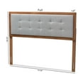 thumbnail image 6 of Skyline Decor Light Grey Fabric Upholstered Walnut Brown Finished Wood Queen Size Headboard, 6 of 8