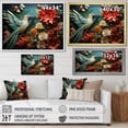 thumbnail image 4 of Designart "Coral Red Hummingbird euphony" Animals Floater Framed Canvas Print, 4 of 7