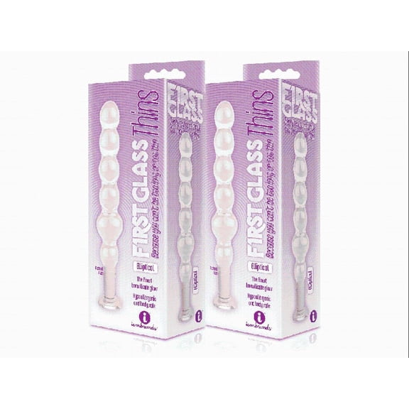 (2 Pack) The 9's, Glass Thins, Elliptical Glass Plug