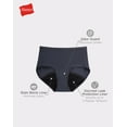 thumbnail image 3 of Hanes Women's Brief 3-Pack Fresh & Dry Leak Protection Liner Underwear Assorted, 3 of 8