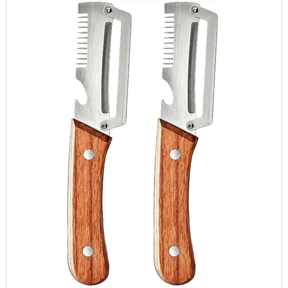 3 in 1 Elite Peeler, Utilitarian Knife, Elite Vegetable Peeler, Julienne Slicer, Utili Julienne Peeler with Wooden Handle & Bottle Opener