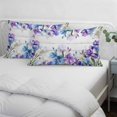 thumbnail image 3 of Spring Flowers Pillow Covers, Linen Long Throw Pillow Case, Watercolor Garden Florals Wooden Grain Holiday Pillow Protector Decorative Cushion Cover for Living Room/Bedroom 12" x 20", 3 of 8