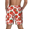 thumbnail image 4 of Daiia Hand Drawn Tomatoes Mens Swim Trunks Swim Shorts Quick Dry Swim Shorts with Mesh Lining Pockets-Small, 4 of 9