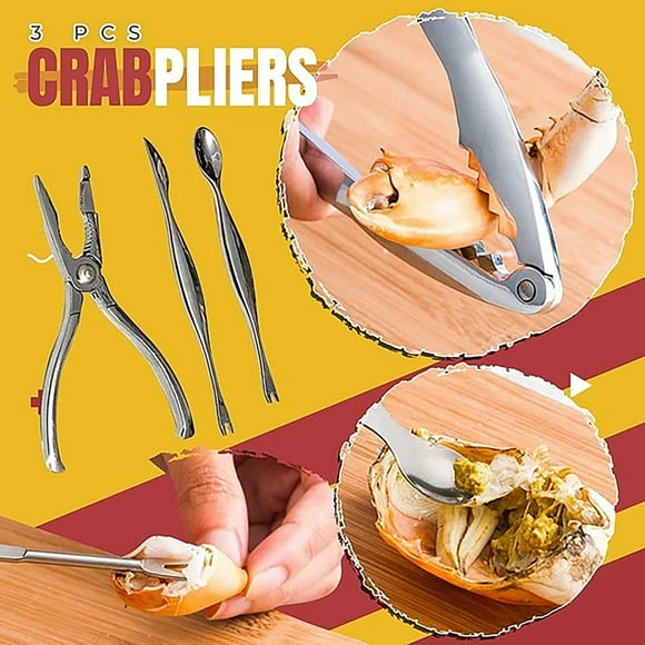 Agiferg Seafood Cracker Set Lobster Crack Fork Pick Eating Crab Leg Tool Kitchen