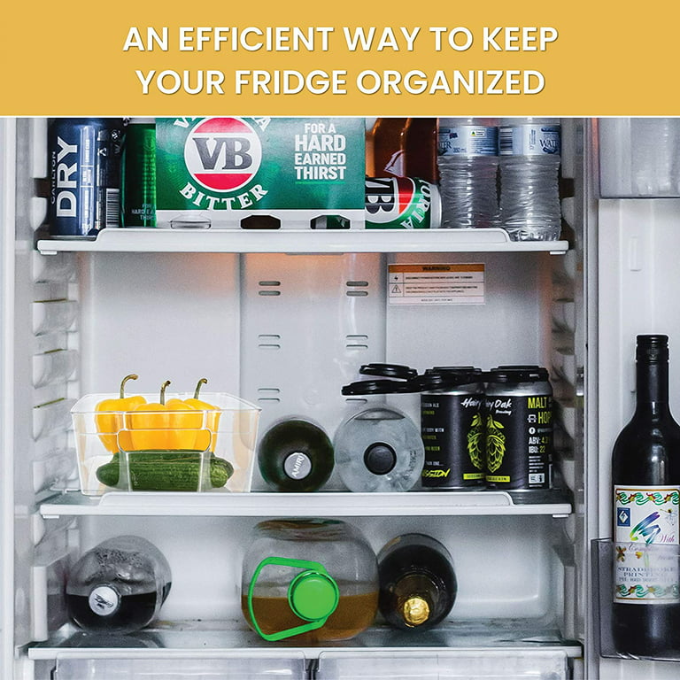 Refrigerator Stackable Space-saving Organizer Bins, Fridge