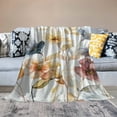 thumbnail image 5 of Creowell Flowers Watercolor Modern Flannel Blanket for Couch Bed 50*60in, 5 of 7