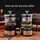 thumbnail image 4 of Cafetera de acero inoxidable, cafetera de vidrio, cafetera de prensa francesa, tetera doméstica, adecuada para hacer té, 4 of 5