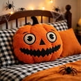 thumbnail image 7 of Cute Pumpkin Plush Throw Pillow, Orange Halloween Stuffed Pumpkin Cushion, Farmhouse Fall Harvest Decorative Pillow, for Sofa, Bed, Party, 7 of 7