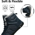 thumbnail image 5 of Mens Womens Snow Boots Winter Barefoot Shoes Warm Fur Lined Short Ankle Booties Outdoor Anti-Slip Wide Toe Box Walking Winter Shoes, 5 of 8