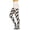 DiagonalDiamond Print - Black/White, variant on Women's Wide Horizontal Striped Opaque Tights - Black/White