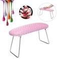 thumbnail image 4 of M Buder Cojín de Mano para Manicura Plegable Soporte de Muñeca de Cuero Profesional con Patas de Acero Inoxidable para Salón Nail Art y Uso Doméstico Dimensiones de 29 cm / 11.4 inches (Rosa), 4 of 9