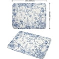 thumbnail image 2 of Chinoiserie Flowers Dish Drying Mat for Kitchen Counter, 18x24 Inch Vintage Blue Floral Birds Ultra Absorbent Reversible Dish Drainer Mats Plate Holder, 2 of 6