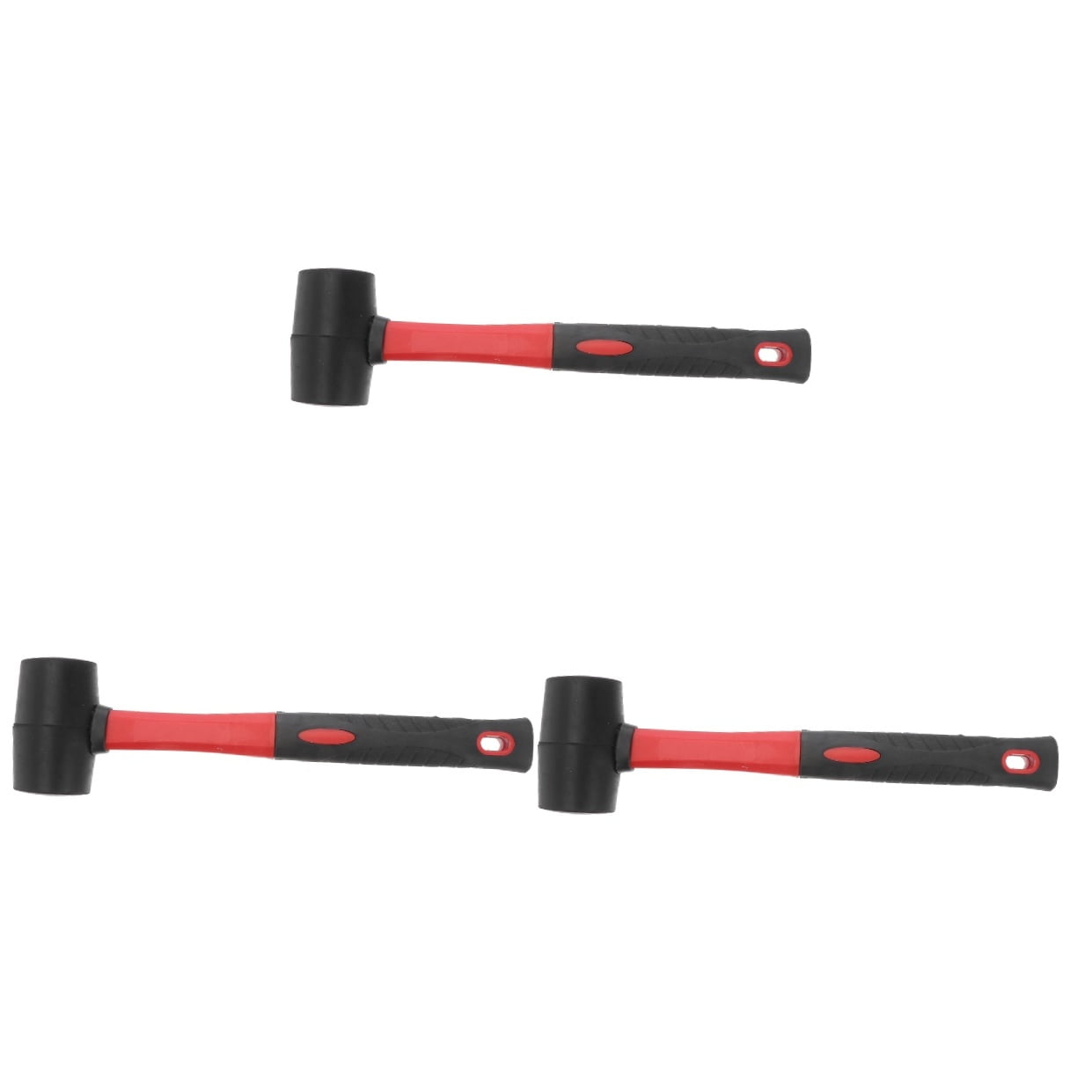 Hemoton 3pcs 8oz Non-slip Rubber Mallet Head Hammer Flooring Installation Mallet Hammer