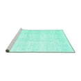 thumbnail image 2 of Ahgly Company Machine Washable Indoor Square Persian Turquoise Blue Traditional Area Rugs, 6' Square, 2 of 4