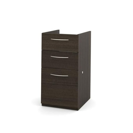 Bestar Embassy Pedestal File Cabinet In Dark Chocolate Walmart Com