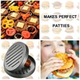 thumbnail image 4 of Prensa para hamburguesas PIQUEBAR de acero inoxidable 11,5 cm antiadherente, 4 of 7