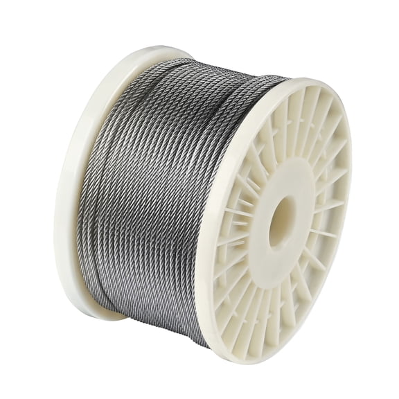 Yescom 1/8" T316 Stainless Steel Cable Wire Rope 7x7 Aircraft Strand Railing Decking Coil & Reel 300 Ft