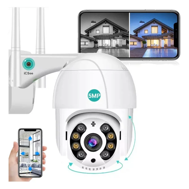 Cámara De Seguridad Hd 1080p Wifi Con Alarma De Monitoreo Mó