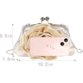 thumbnail image 6 of LinYooLi Women Evening Clutch Handbag Metal Top-handle Bag Chain Strap Cross-body Bag, 6 of 6