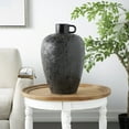 thumbnail image 2 of DecMode 19" Black Ceramic Vase with Geometric Etchings, 2 of 11