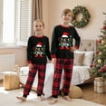 thumbnail image 5 of Christmas Family Pajamas Matching Set Santa Claus Print Long Sleeve Tops and Plaid Pants Sleepwear Soft Nightwear, 5 of 7