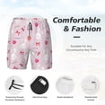 thumbnail image 4 of Kdxio Love Rabbit Print Men's Swim Trunks with Compression Liner 7 Inch Inseam Quick Dry Swim Shorts, 4 of 7