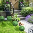 thumbnail image 6 of HOMCOM Set of 2 Artificial Boxwood Topiary Trees with Ground Stakes, 6 of 7