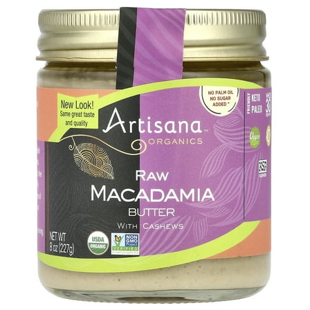 Artisana Organics, Raw Macadamia Butter with Cashews, 8 oz (227 g)