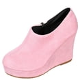 thumbnail image 2 of OKBOP Women's Wedge Boots Side Zip Round Toe Stability Foam Cushioning, 2 of 5