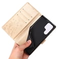 thumbnail image 5 of Cute Butterfly Phone Case for Samsung Galaxy S24 Ultra (2024) - Lightweight Faux Leather/TPU Folio Wallet Case with View Stand / Card Slots Features, Protective Portable Cover Shell, Gold, 5 of 7