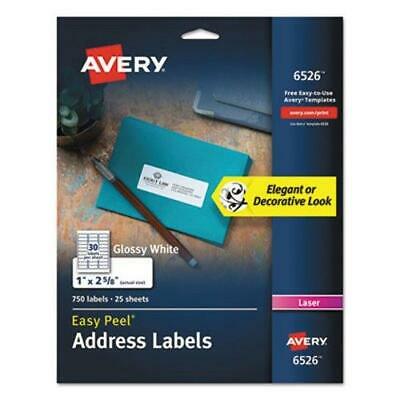 Avery Glossy White Easy Peel Mailing Labels, 1 x 2 5/8, 750 Labels - Walmart.com - Walmart.com
