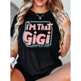 thumbnail image 1 of GIGI Text Print Women's T-Shirt Casual Round Neck Spring/Summer Top Short Sleeve Tee For Adult, Men, Women, Teen, Teenager, Adolescent, Youth, 1 of 6