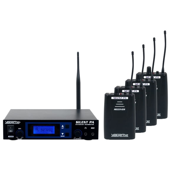 Sistema de Transmisión de Audio VocoPro SilentPA de 16 Canales UHF