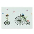 thumbnail image 1 of Bicycle Cutting Board, Flying Birds and Flowers on Old Single Wheel Bikes Happiness and Joy Pedals Graphic, Decorative Tempered Glass Cutting and Serving Board, Large Size, Multicolor, by Ambesonne, 1 of 1
