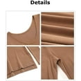 thumbnail image 5 of Women Long Sleeve Crew Neck/Scoop Neck Rayon Slim Fit Stretchy Layer T Shirts Tops, 5 of 5